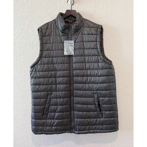 Jackson Hole Men's Gray Quilted Full Zip Lined Puffer Vest Size XXL